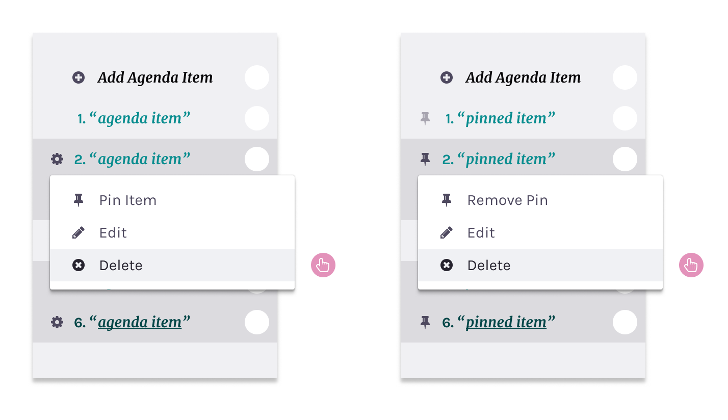 2017 Parabol Check-In Meeting Pinned Agenda Design