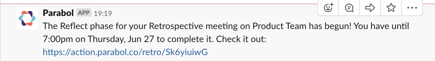 Automatic Slack notification move your team through the async retrospective