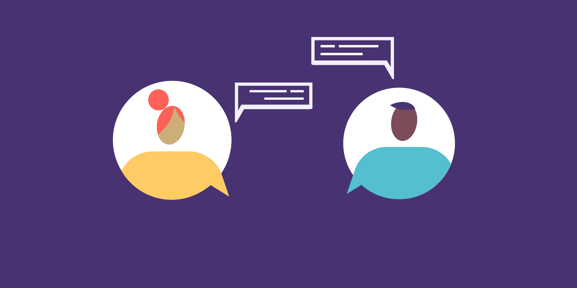 Remote-work-habits-cover-image illustration of people talking