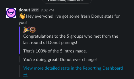 Donut Slack integration