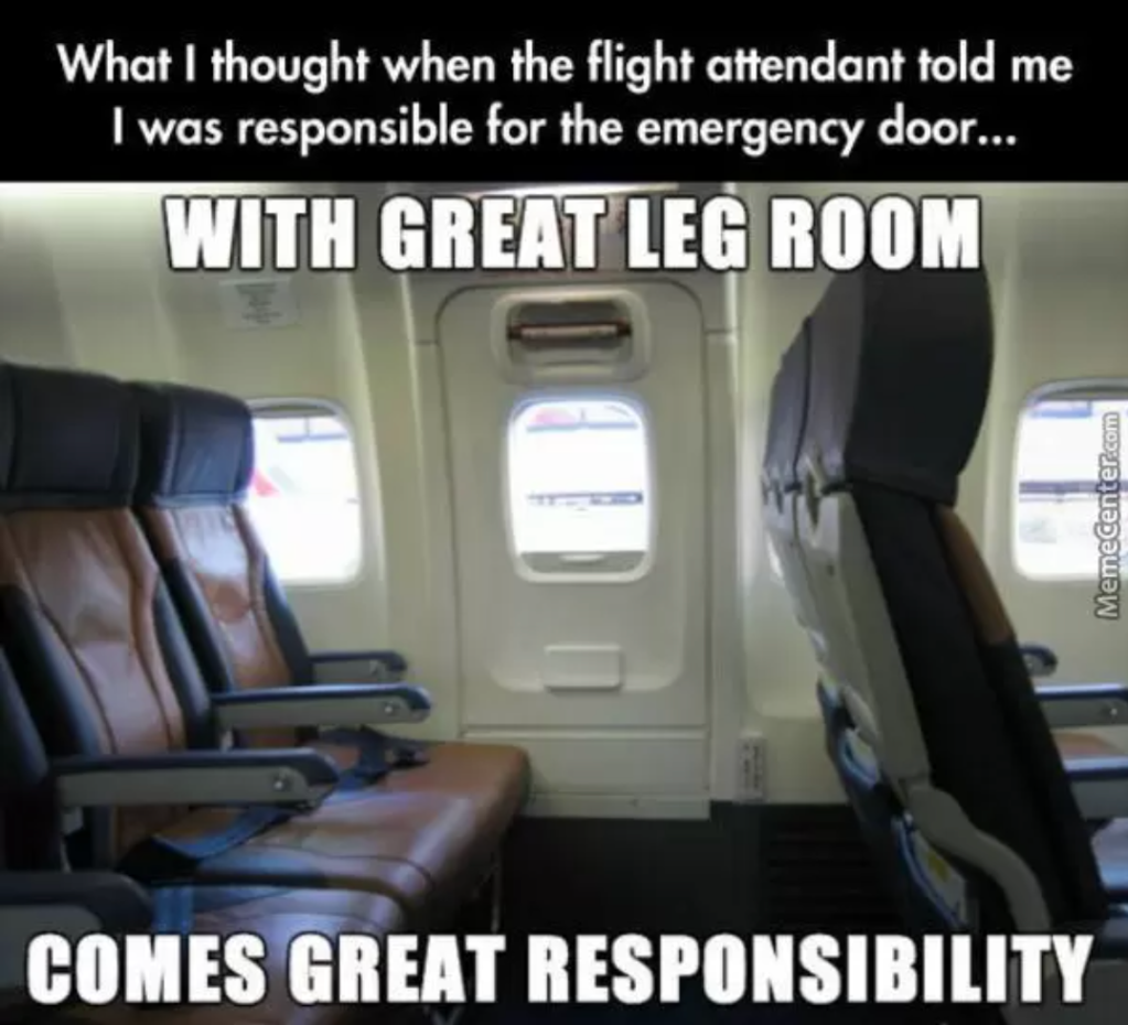 meme about exit row rules