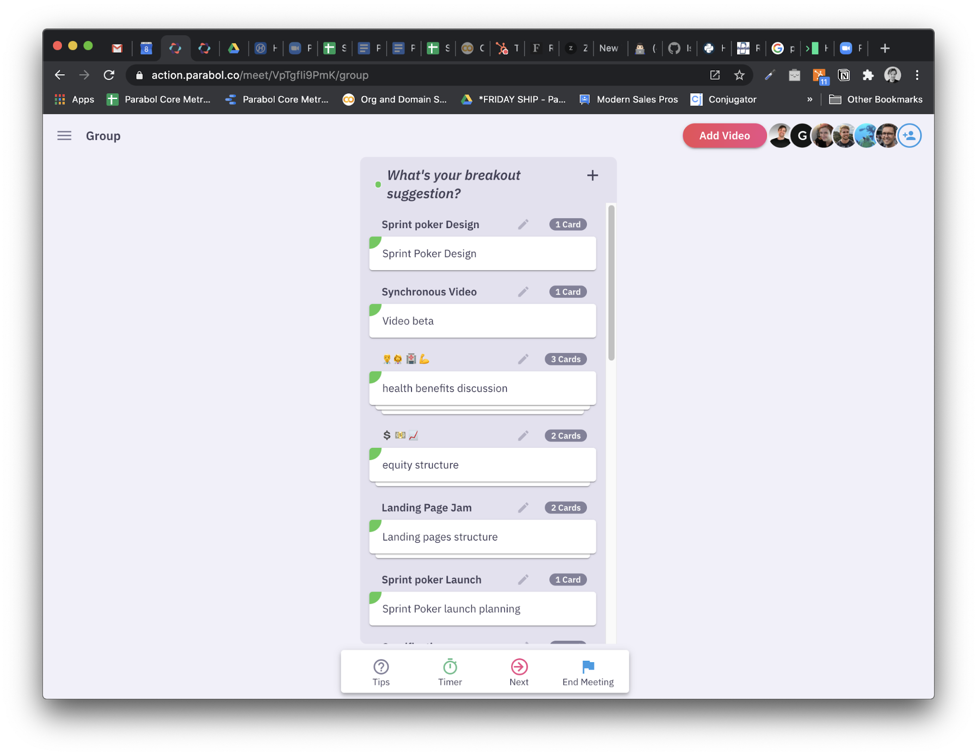 Parabol App S.P.A. 15 Unconference use case capture