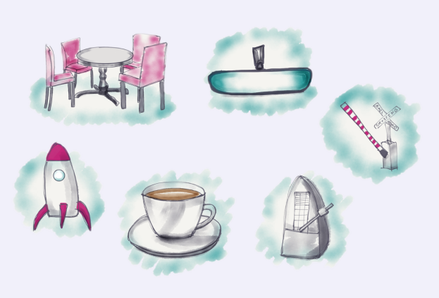 tips-managing-remote-teams collage of various illustrations about work