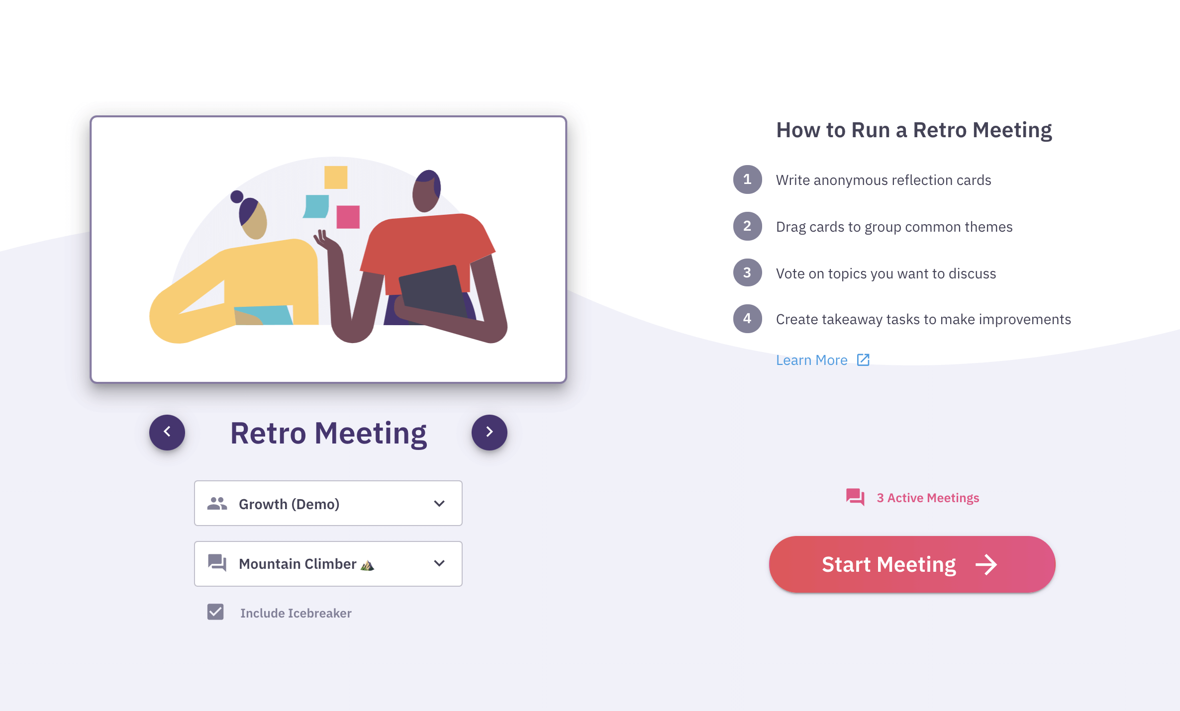 Mountain Climber Retrospective Parabol