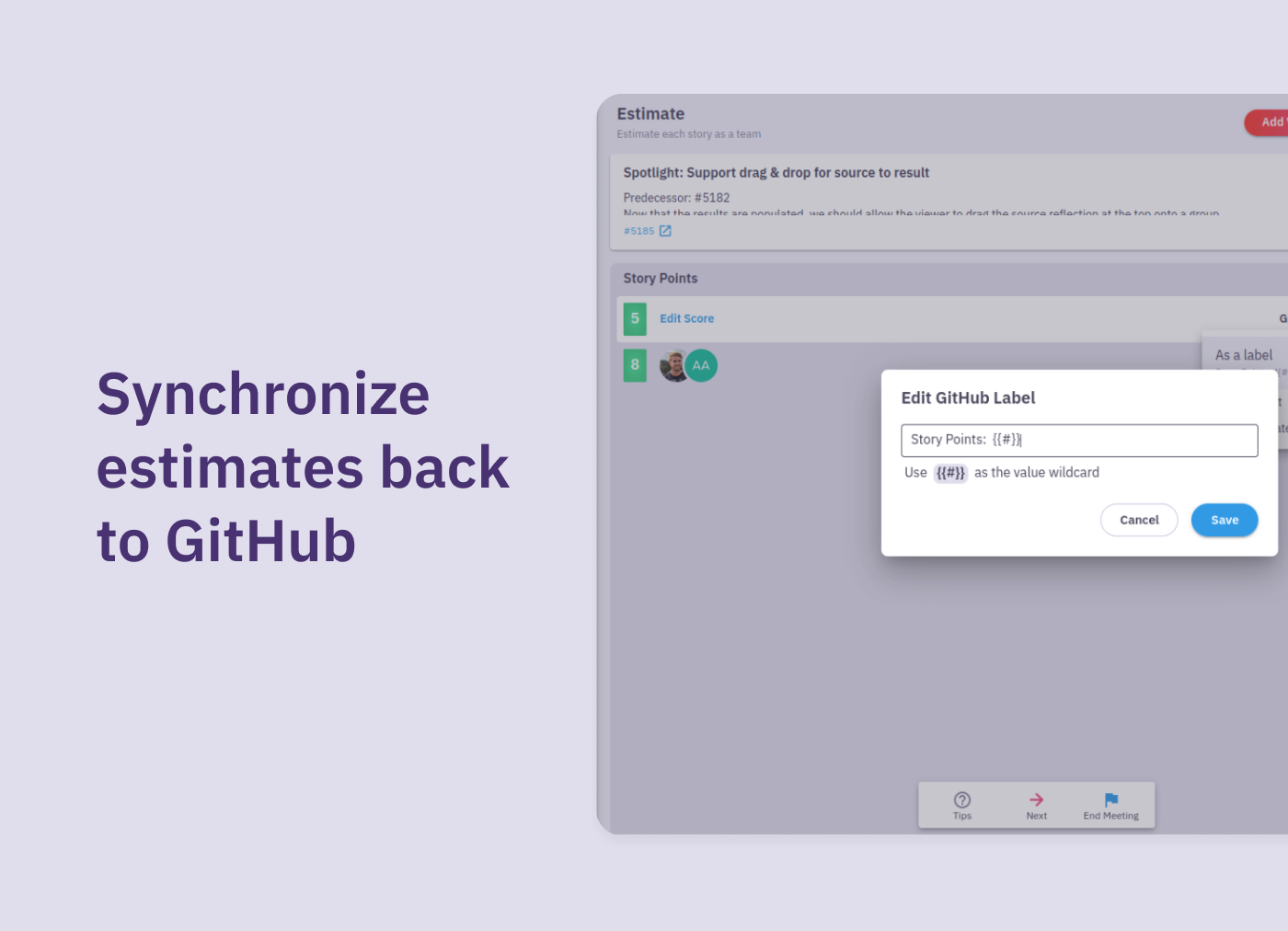 How to synchronize estimates back to GitHub | Parabol