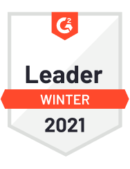 Parabol's badge for a 2021 leader on G2