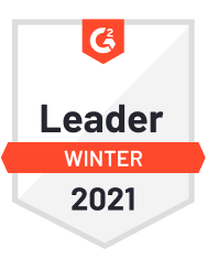 Parabol's badge for a 2021 leader on G2