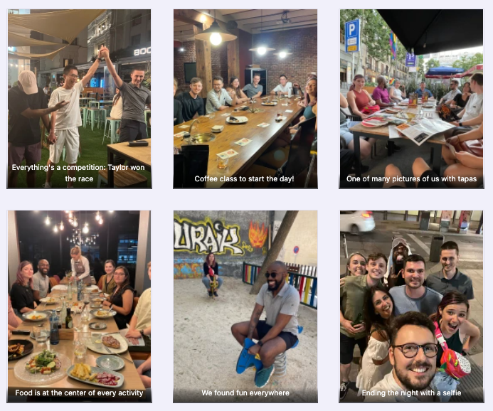 A few photos from our team retreat