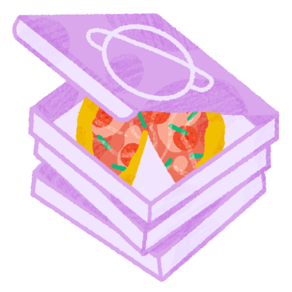 Boxes of pizza