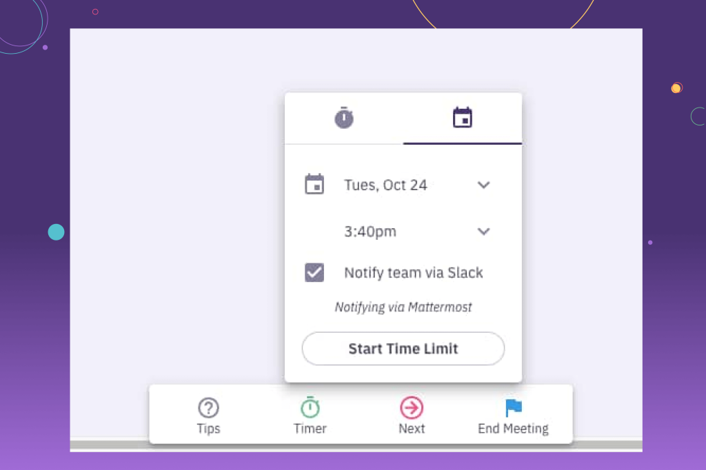 setting a time limit within a Parabol 360 Review process