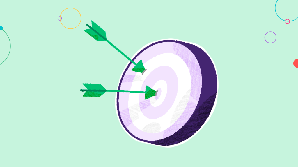 decorative image showing a target with arrows hitting it