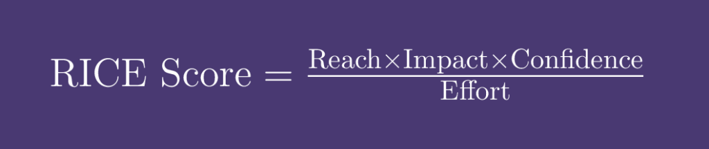 rice scoring prioritization framework formula