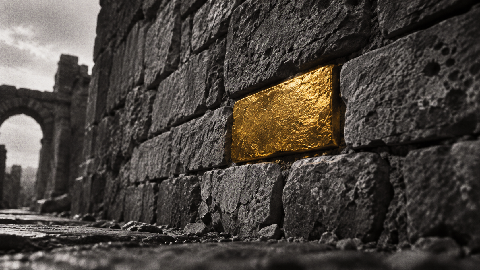 Replacing a Brick in the Wall An image of a golden brick in an otherwise drab and ancient wall